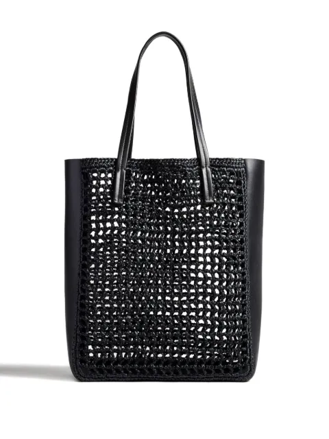 KHAITE woven-panel tote bag Black H1038725200