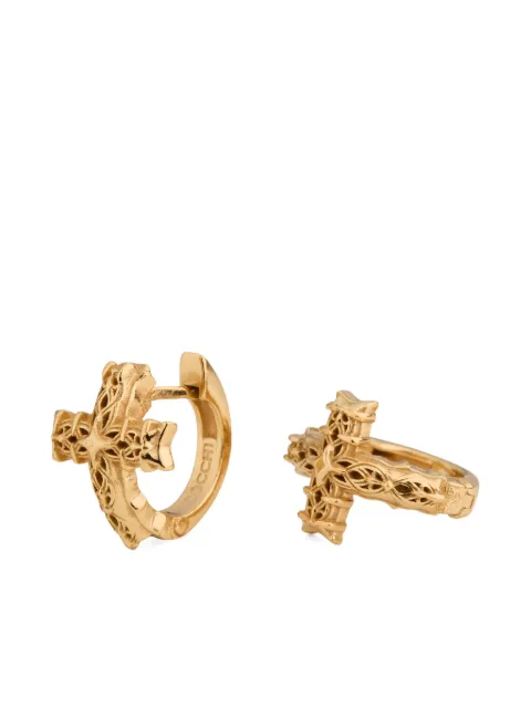 Emanuele Bicocchi Notre-Dame cross hoop earrings Gold NNCRCE9CG