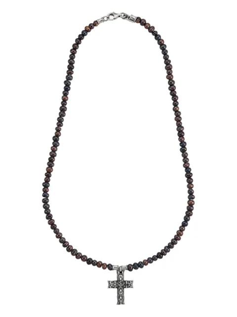 Emanuele Bicocchi Notre-Dame cross-pendant necklace Silver NNDPBN23B