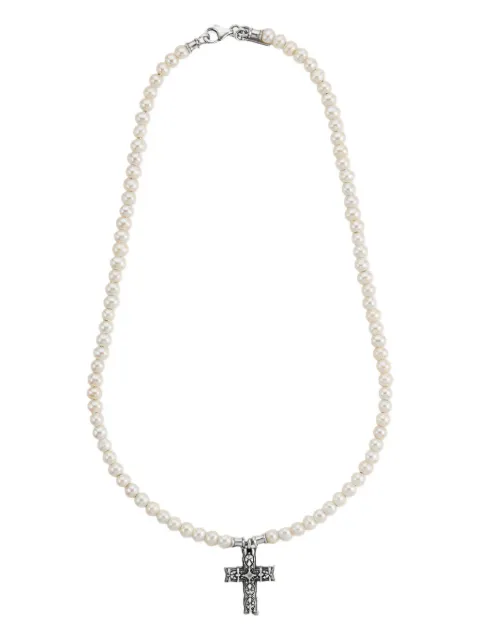 Emanuele Bicocchi Notre-Dame pearl necklace Silver NNDPBN23W