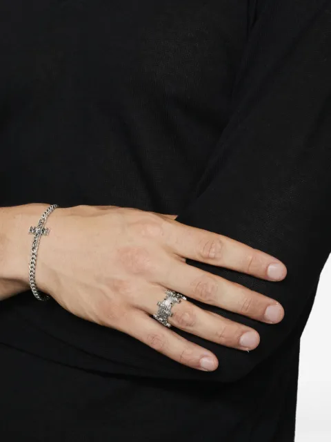 Emanuele Bicocchi Notre-Dame double-band ring Silver NNRLCEA7
