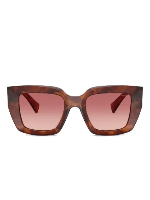 Miu Miu Eyewear geometric-frame sunglasses Brown MUB05S