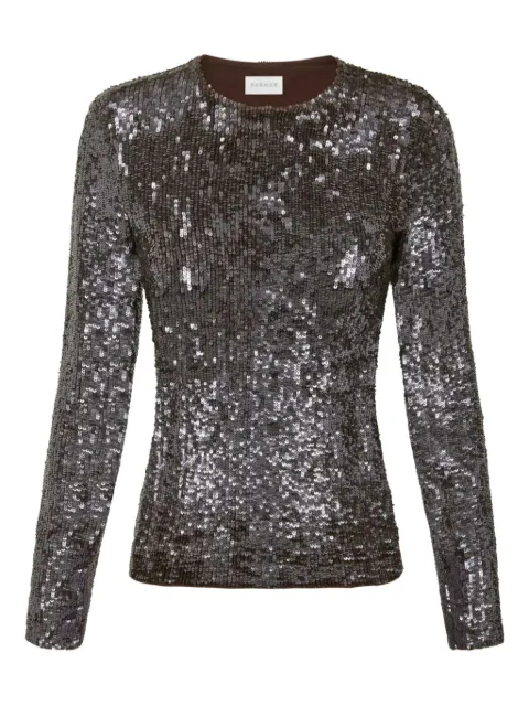 P.A.R.O.S.H. sequin-embellished PAROSH top Grey GONG25D311677086