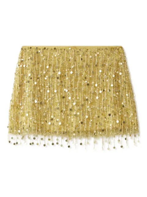 Asta Resort Yasmin beaded mini skirt Yellow F24YHBMSG