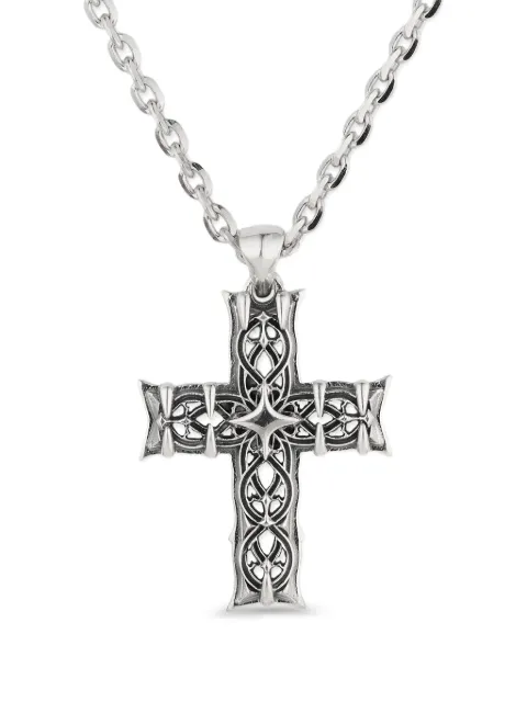 Emanuele Bicocchi Notre-Dame cross necklace Silver NNDPB19