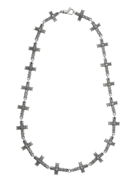 Emanuele Bicocchi Notre-Dame cross necklace Silver NNDPBN9