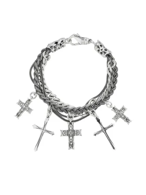 Emanuele Bicocchi Notre-Dame cross-charm bracelet Silver NNRLCB2