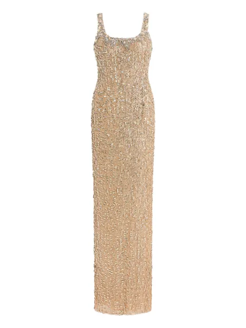Jenny Packham Tatianna sequin-embellished maxi dress Neutrals JPEX433