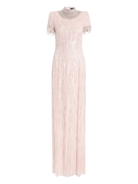 Jenny Packham Madeleine beaded gown Pink JPEX420
