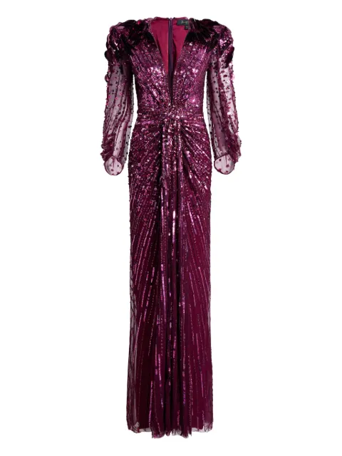Jenny Packham Xenia evening gown Purple JPEX405