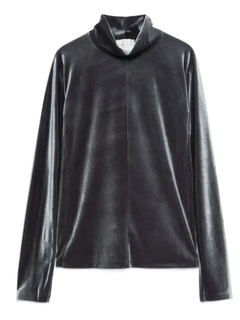 Forte Forte roll-neck velvet T-shirt Black 14397MYTSHIRT