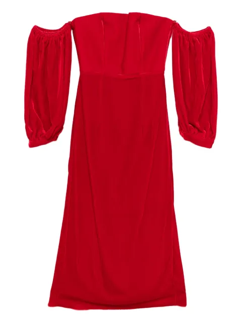Forte Forte bustier puff-sleeve dress Red 14350MYDRESS