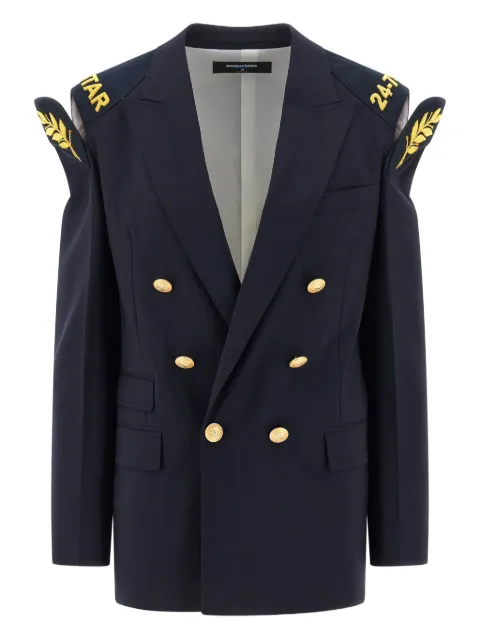 DSQUARED2 virgin wool double-breasted blazer Blue S73BN0313DTN024