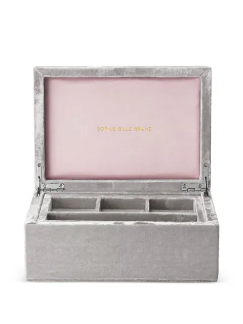 Sophie Bille Brahe velvet-finish box Grey PATREGRACOLO