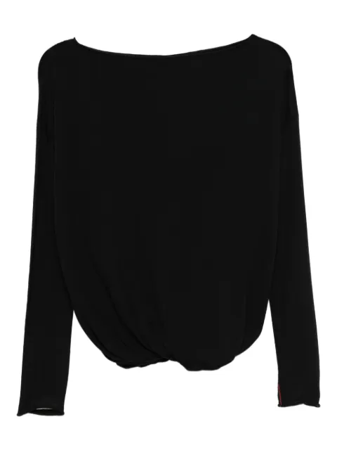 Liviana Conti boat-neck sweater Black L5WA07