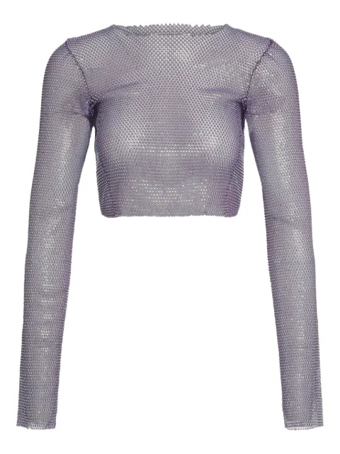 Santa Brands embellished long-sleeve crop top Purple LONGSLEEVECROPTOP