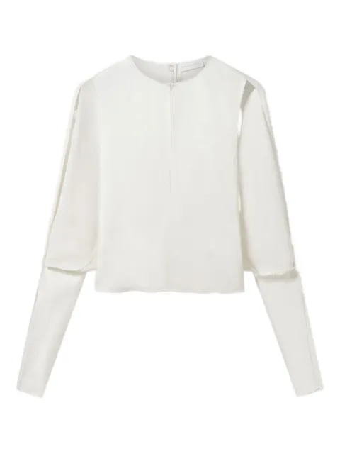 Stella McCartney cutout detail blouse Neutrals 6T02623FU302