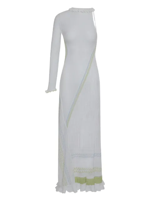 Roberta Einer Bianca one-shoulder open-back maxi dress White BIANCADRESSRESS23MF