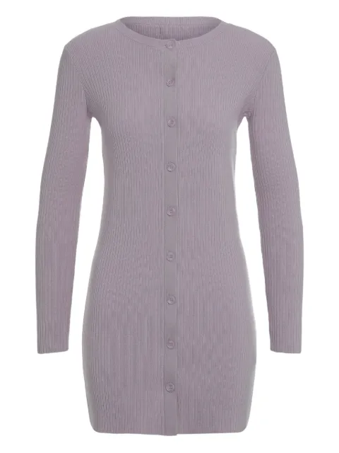 SABLYN Vienna buttoned ribbed cardi-coat Purple VIENNA2303