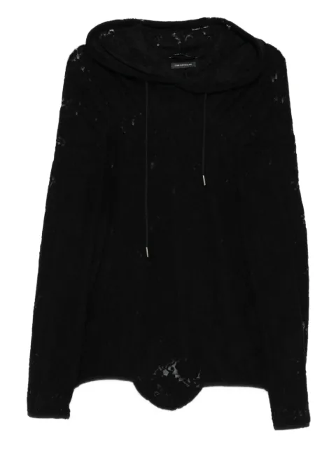 JUNTAE KIM lace hoodie Black JTKAW25H01