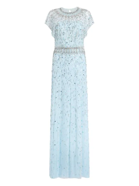 Jenny Packham Lauretta embellished maxi dress Blue JPEX426