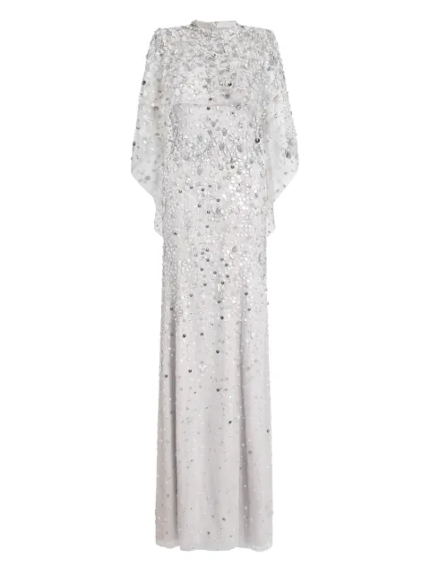 Jenny Packham Gracie bead-embellished maxi dress White JPEX403