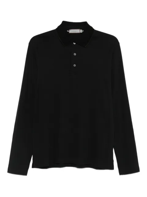 Canali long-sleeve polo shirt Black MJ02337T0902