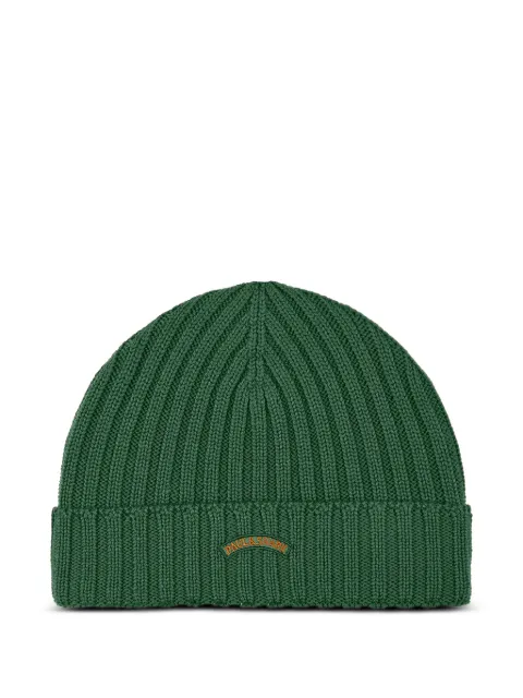 Paul & Shark ribbed wool beanie Green 14317150513