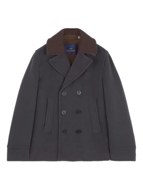 Paul & Shark ribbed-collar peacoat Brown 15312361094