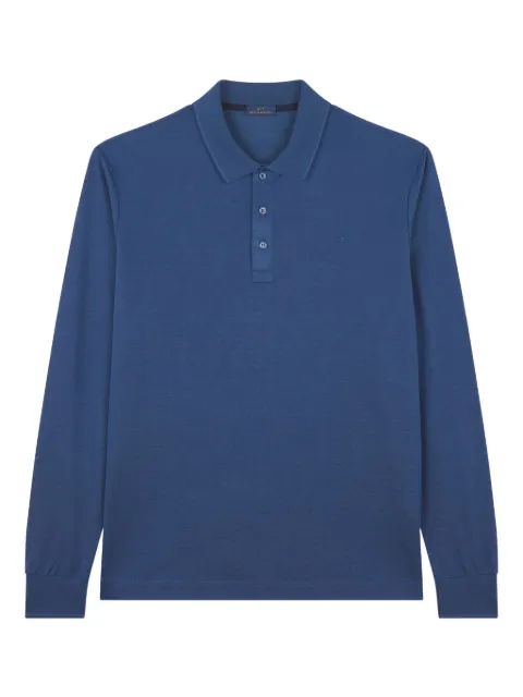 Paul & Shark Shark Fin-embroidery polo shirt Blue 15311705806