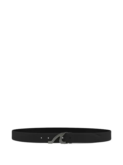 Paul & Shark logo-buckle leather belt Black 15316003011