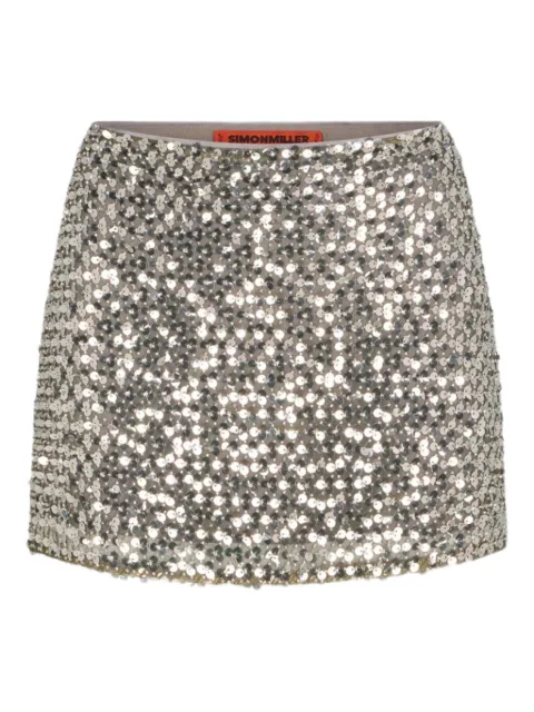 Simon Miller Dizzy sequin-embellishment mini skirt Silver W20253238