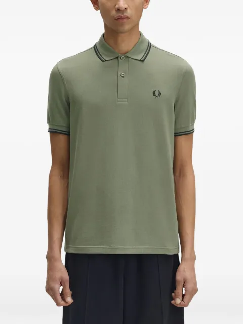 Fred Perry M3600 double broken-stitch hem polo shirt Green FPM3600P55Z50