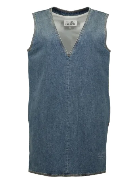MM6 Maison Margiela v-neck denim mini dress Blue S62DD0049S30844