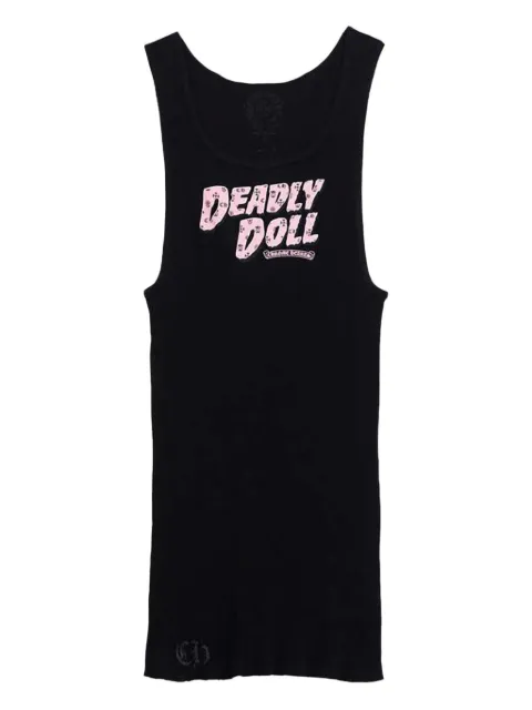 Chrome Hearts deadly doll graphic tank top Black CHRM0256