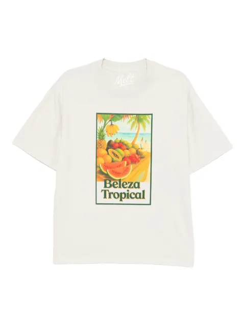 Melt graphic-printed T-shirt Neutrals MS5039OFFWHITE