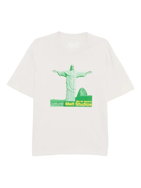 Melt graphic-print T-shirt Neutrals MS5044OFFWHITE