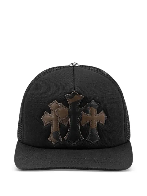 Chrome Hearts cross appliqué Cemetery Trucker hat Black CHRM0253
