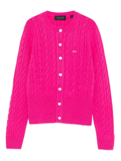 Lacoste cable-knit cardigan Pink AF3662