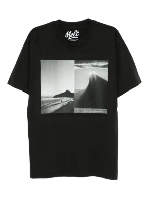 Melt graphic-printed T-shirt Grey MS5045BLACK