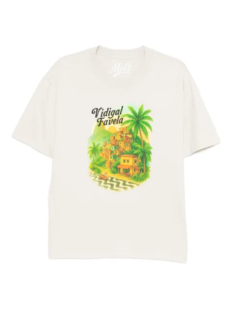 Melt graphic-printed T-shirt Neutrals MS5041OFFWHITE