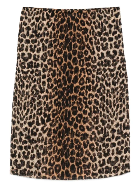 Saint Laurent animal-print skirt Brown 851746Y2B11