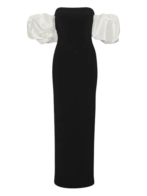 ROTATE BIRGER CHRISTENSEN maxi puff sleeve dress black Black 115249100