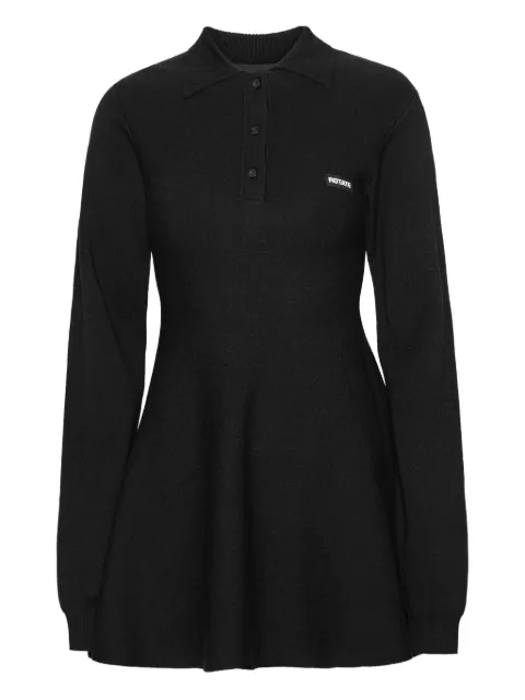 ROTATE BIRGER CHRISTENSEN polo-collar mini dress Black 115488100