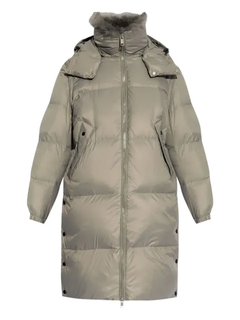 Yves Salomon detachable-hood down coat Grey 23WFM06000M07W