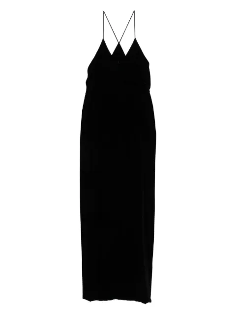 TOM FORD V-neck gown dress Black AB3593FAX1556