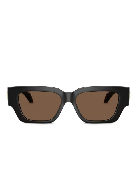 Versace Eyewear Medusa-plaque rectangle-frame sunglasses Black VE4497U554373