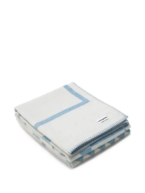 Lagomoro DOVER geometric-pattern blanket (200cm x 140cm) Neutrals DOVER