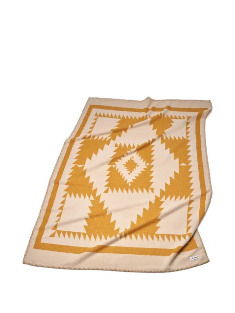 Lagomoro GECO geometric-pattern blanket (200cm x 140cm) Neutrals GECO