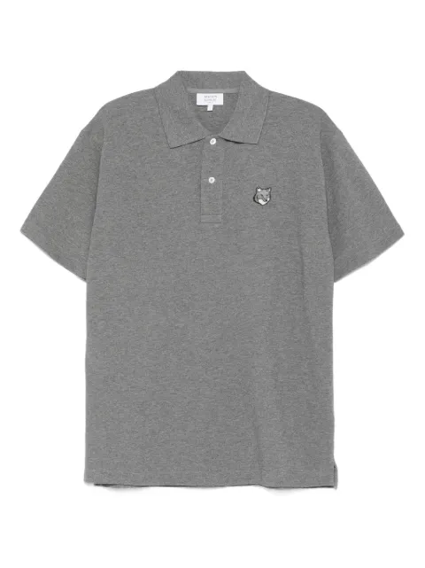 Maison Kitsuné logo-patch polo shirt Grey PM00210KP0001
